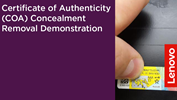 Certificate of Authenticity (COA) Concealment Removal Demonstration